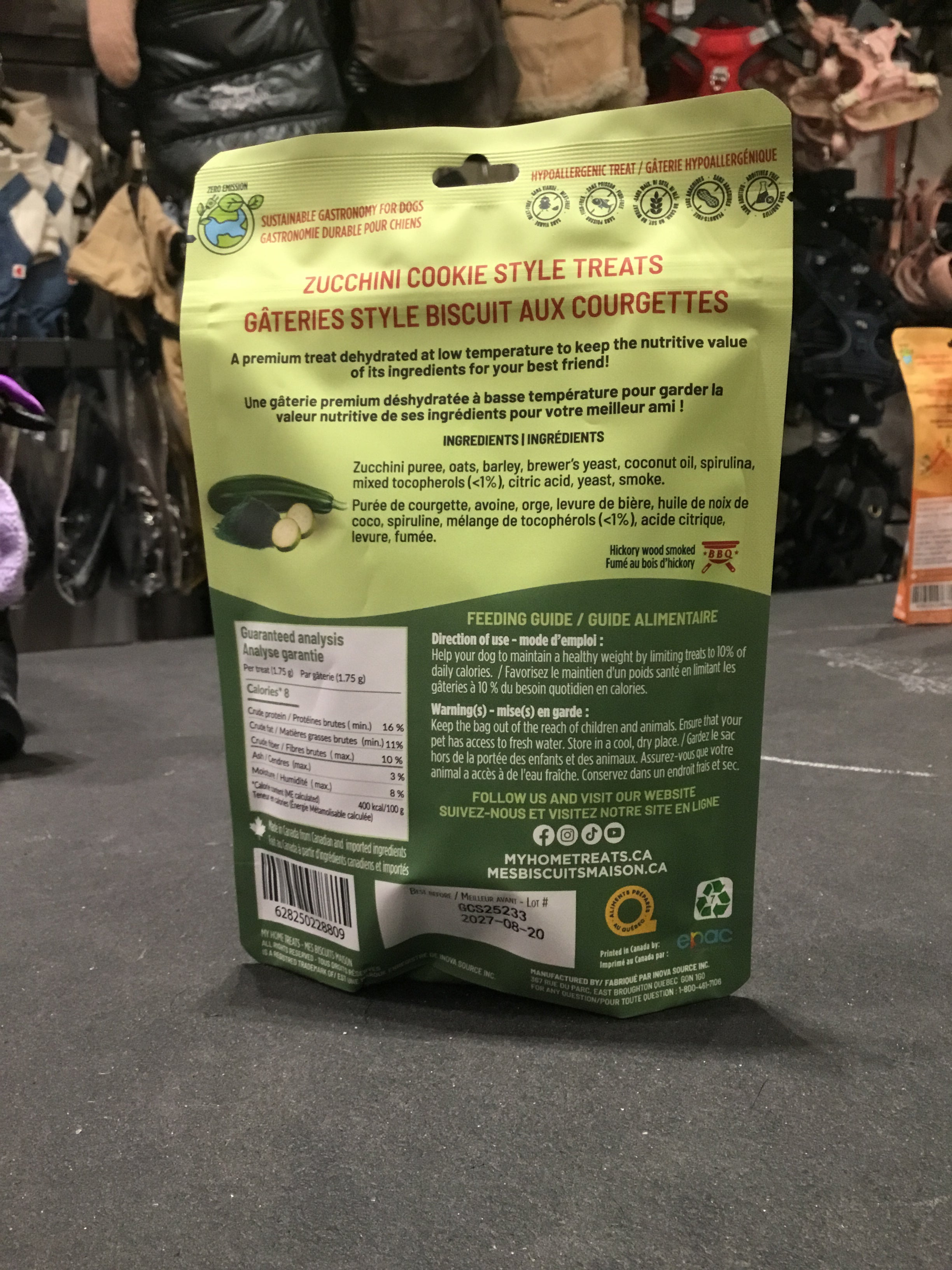 Gâteries pour chien courgette & spiruline - Mes Biscuits Maison