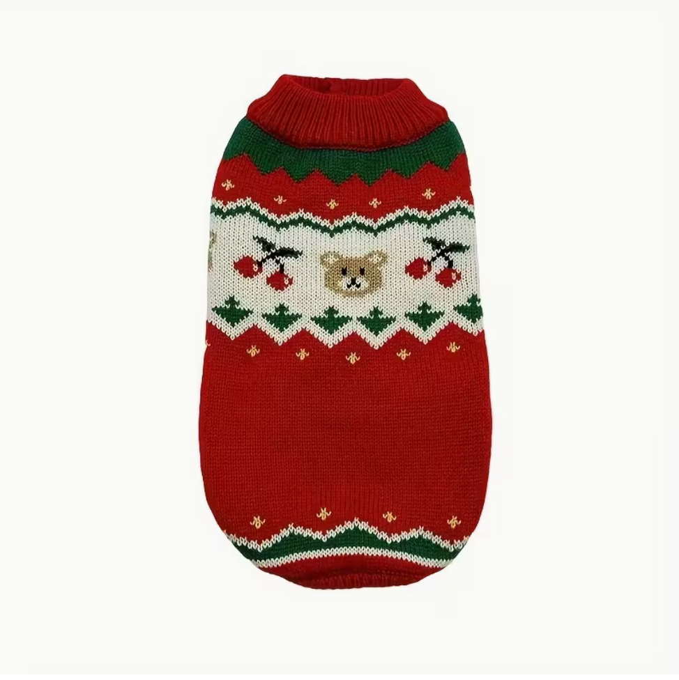 Le tricot pour chien ourson Noël