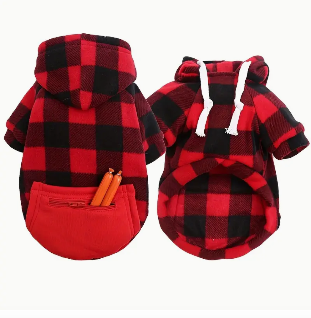 Hooded cotton for lumberjack dogs