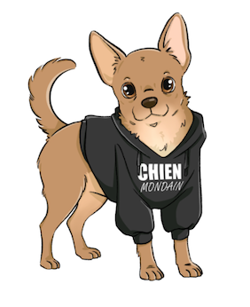 Le porte-clé Chien Mondain