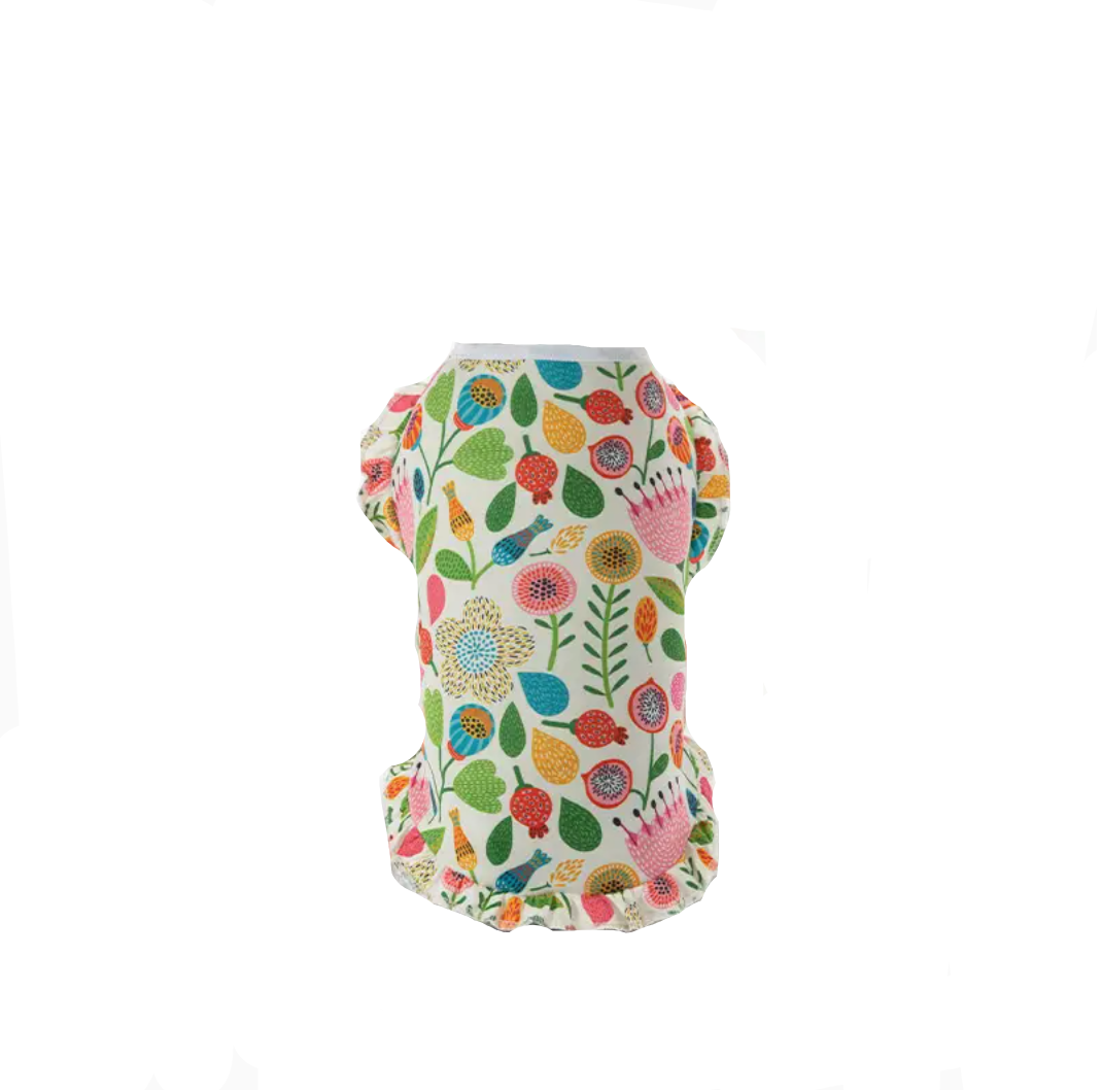 La tenue d'été pour chien à motifs