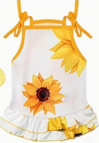 La robe pour chien tournesol
