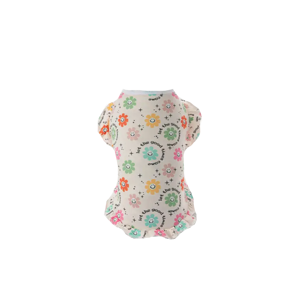 La tenue d'été pour chien à motifs