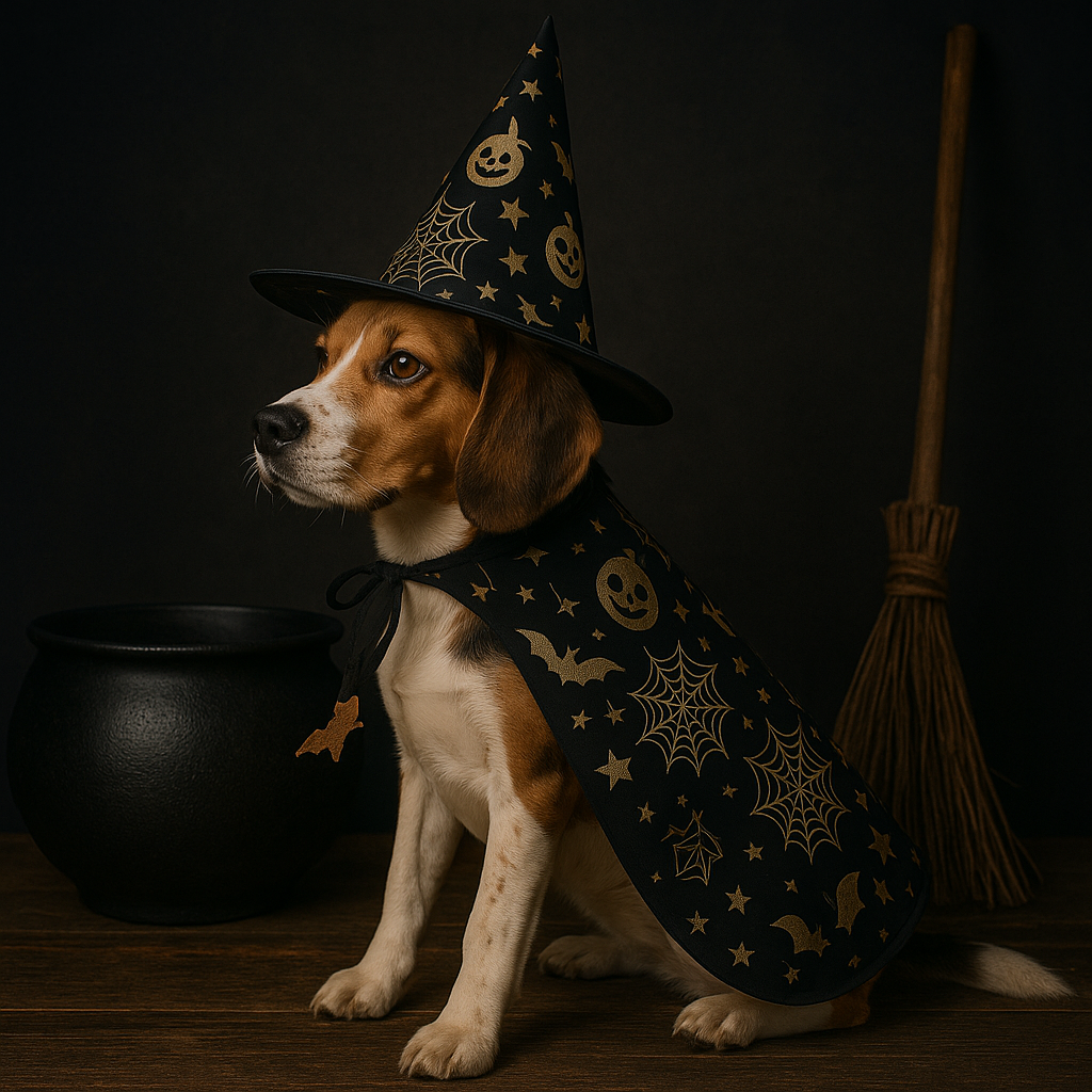 Le costume pour chien de Sorcière