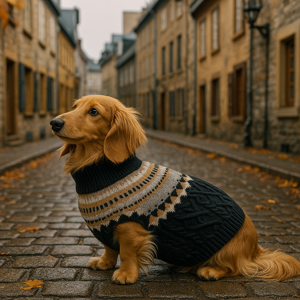 Chandail d’hiver en tricot pour chien