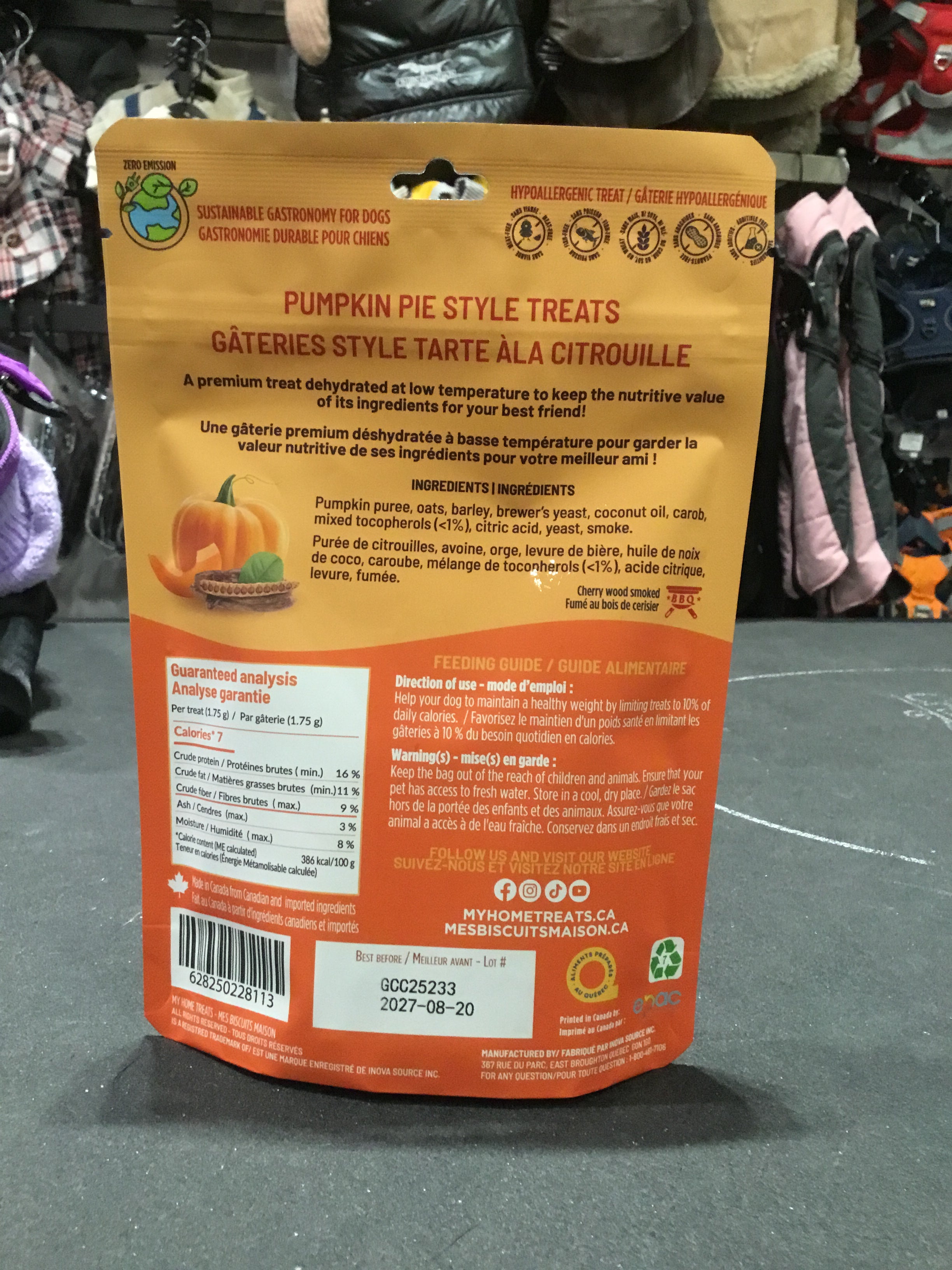 Gâteries pour chien citrouille & caroube - Mes Biscuits Maison