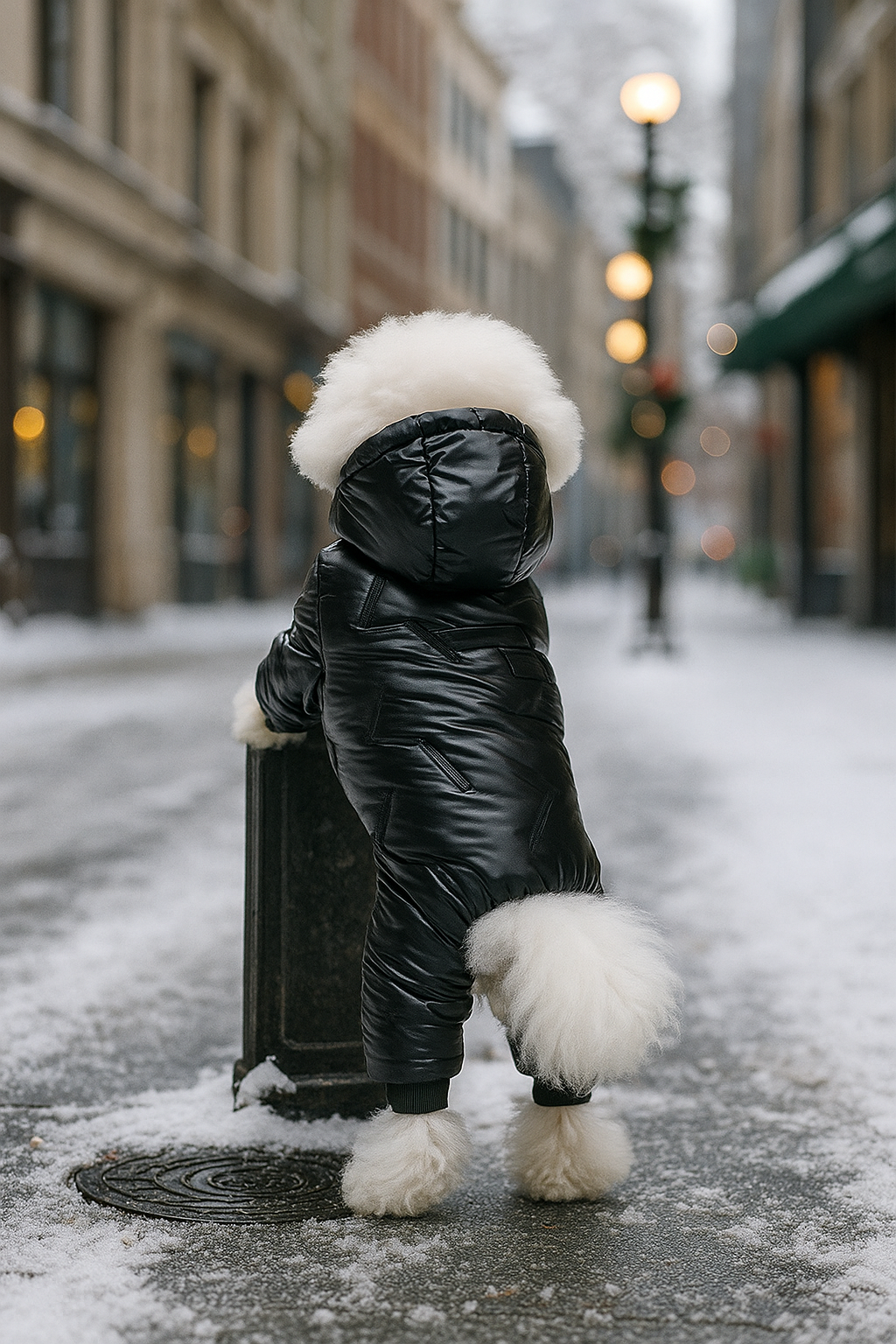 Le manteau chic noir pour chien