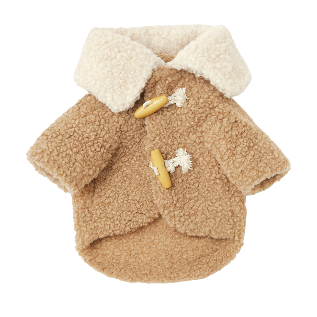 The cozy Sherpa dog coat