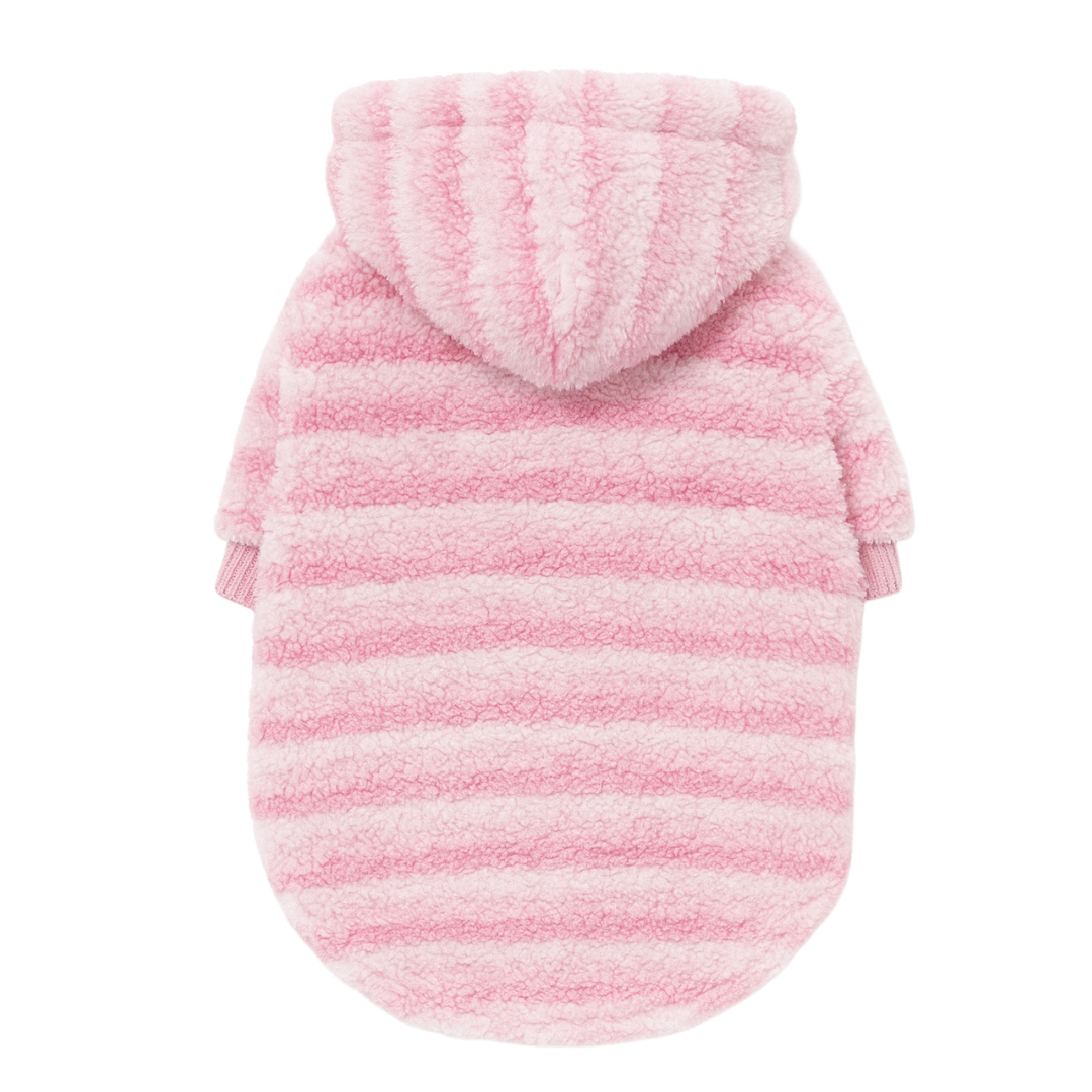 Le coton ouaté pour chien Peluche Rayé Rose