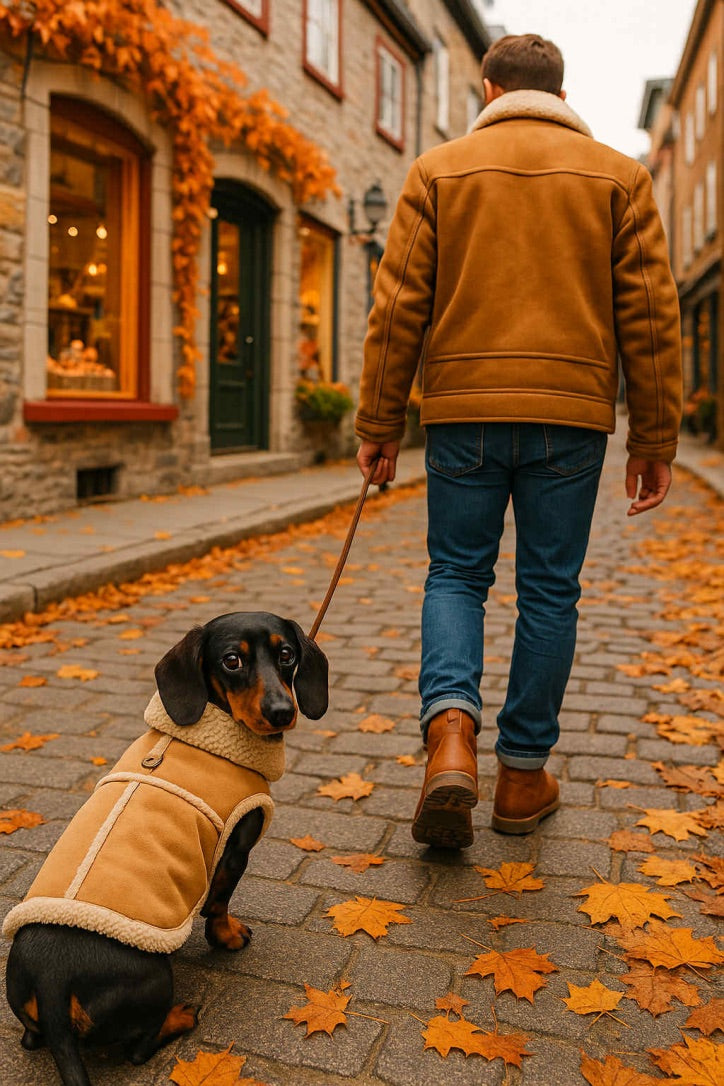 Le manteau pour chien sherpa Style Aviateur