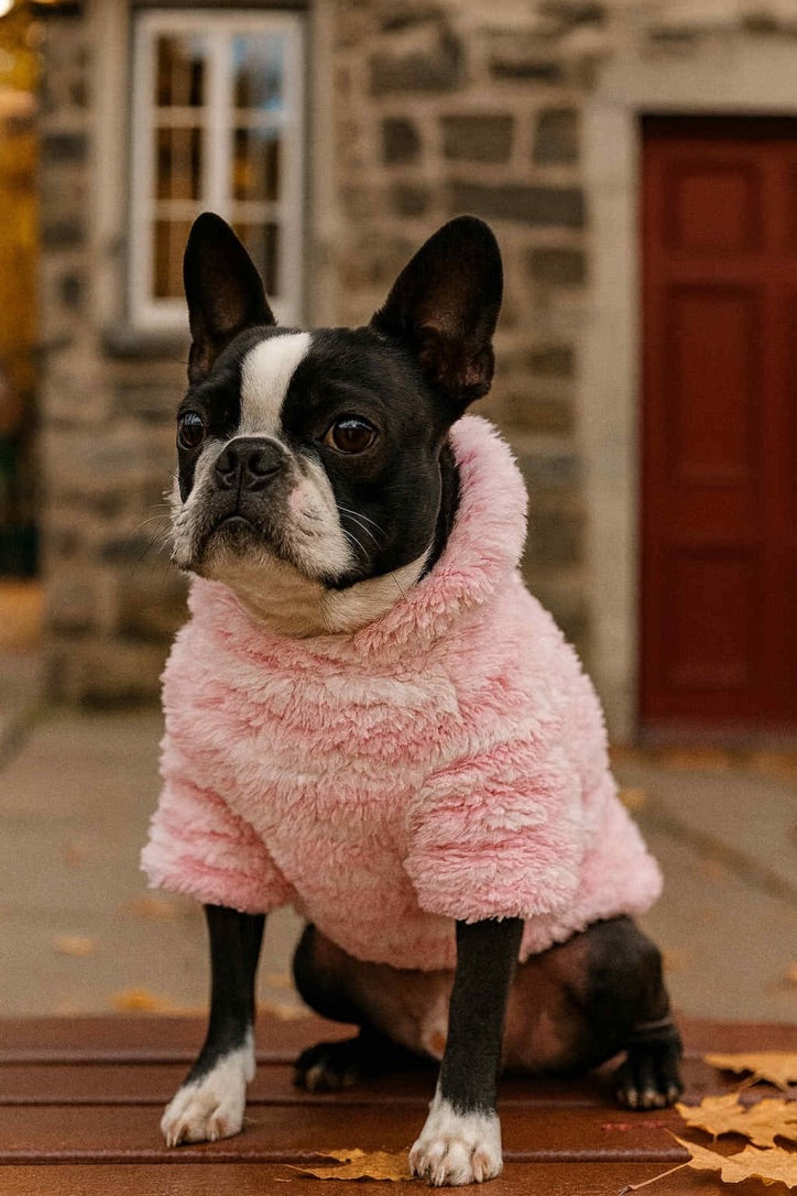Le coton ouaté pour chien Peluche Rayé Rose