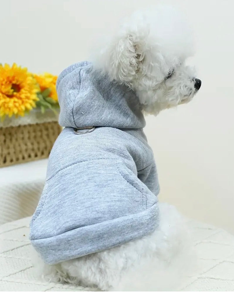 Grey cotton fleece for dogs