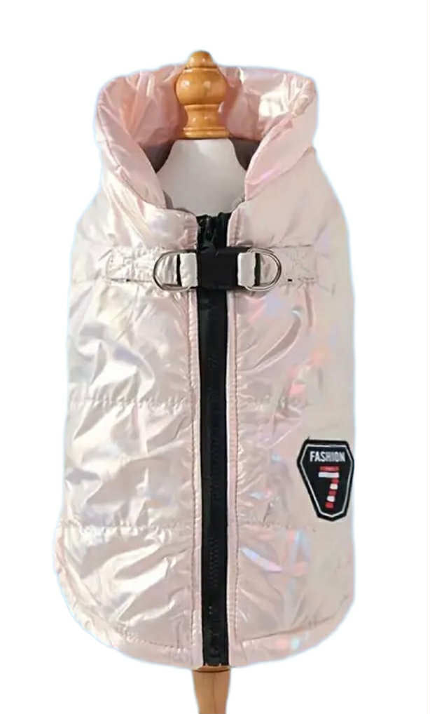 Le Manteau matelassé rose pour chien