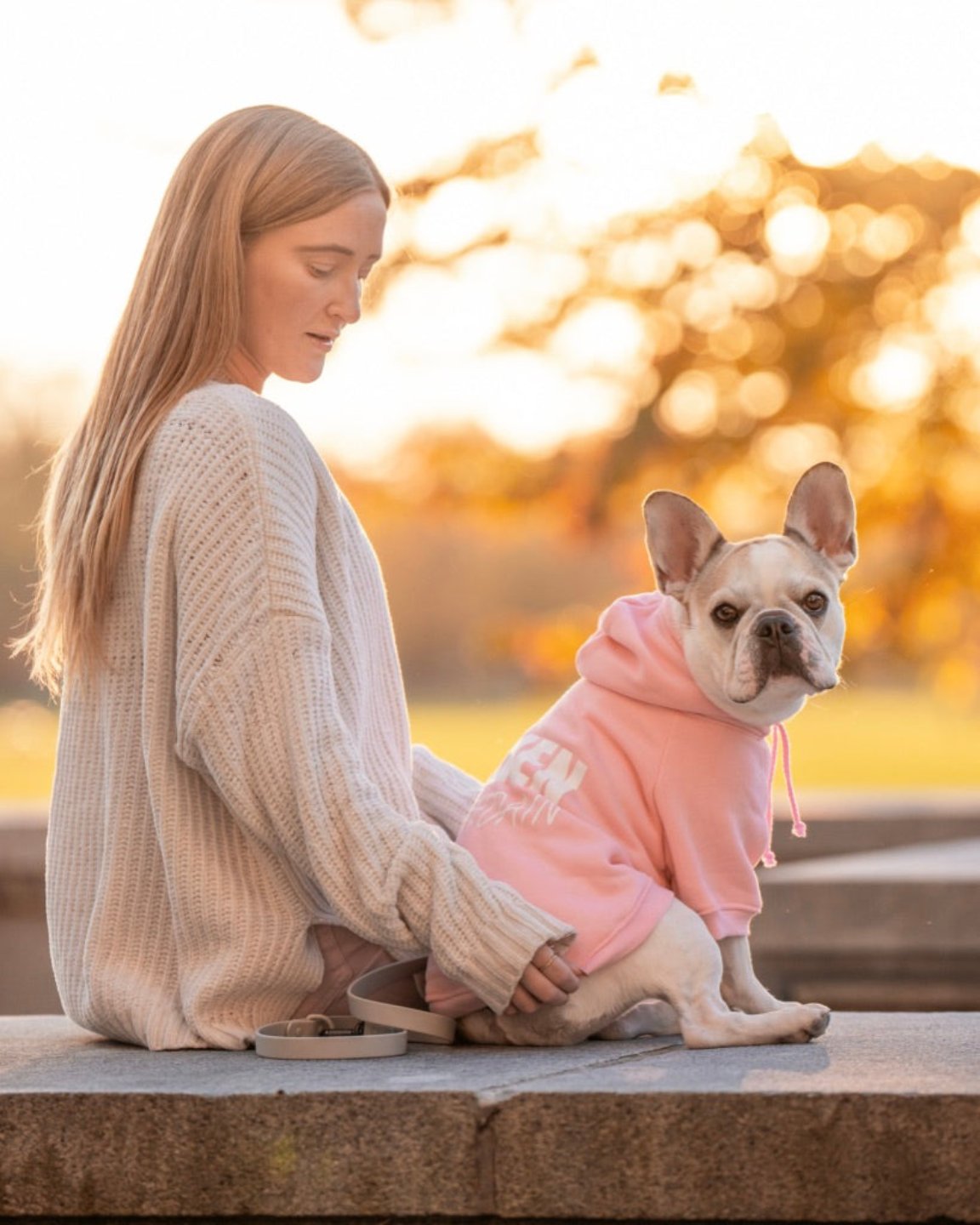 Le coton ouaté pour chien rose pâle